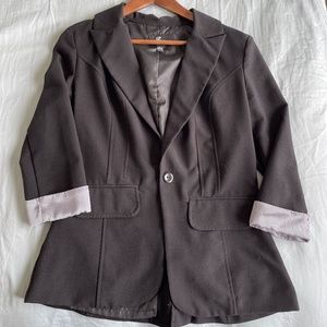 Black 3/4 sleeve blazer